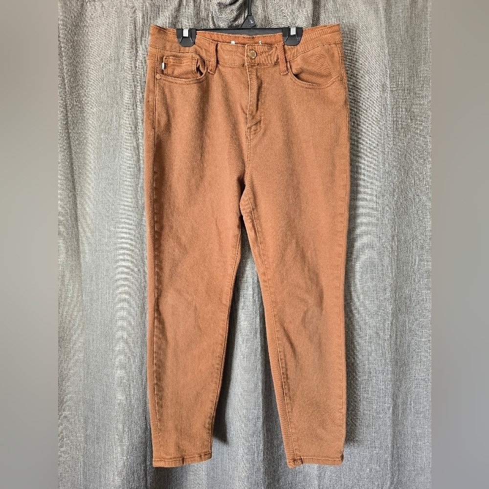Judy Blue Pants Womens 11/30 Brown High Waist Slim Fit Denim 88105